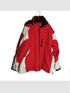 Polar Edge Gold Series Ski Jacket Men's XXL Hooded Full Zip Red & White